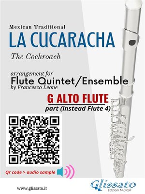 cover image of Alto Flute (instead C Flute 4) part of "La Cucaracha" for Flute Quintet/Ensemble